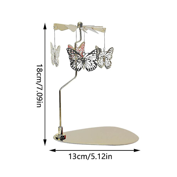Snurrande Ljusstake Roterande Drömsk Karusell Ljusstake Doftljus Snurrhållare Heminredning Gåvor Butterfly