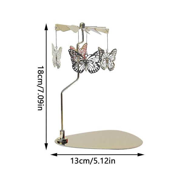 Spinner lysestake Roterende drømmende karusell stearinlys Duftlys Spinner Holder Home Decoration Gaver Butterfly