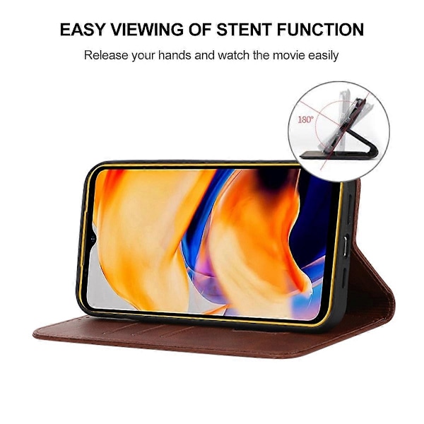 Magnetisk Stängning Läder Telefonfodral Brown For Ulefone Armor X13