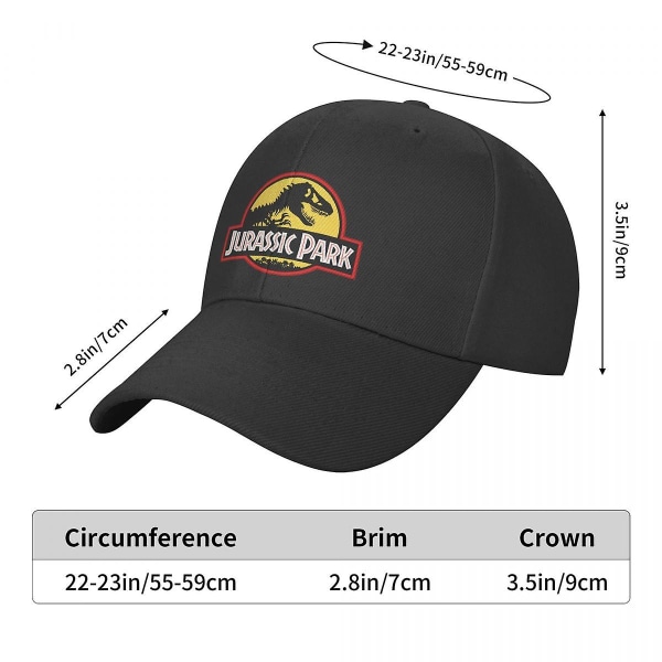 Mukautettu Jurassic Park Dinosaur Print cap Miesten Naisten Säädettävä Isähattu Streetwear Yellow Baseball Cap