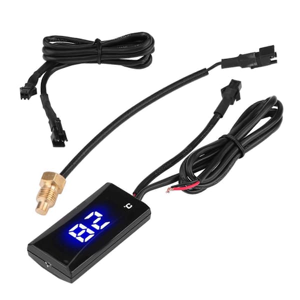 Motorcykel Digitalt Termometer Instrument Vandtemperaturmåler Blåt Lys E2U645