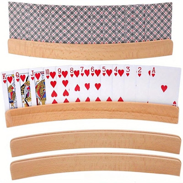 Nya modeller Eleganta Träpokerställ För Att Hålla Spelkort, Jul, Thanksgiving Day, Påskpresent 1 Set