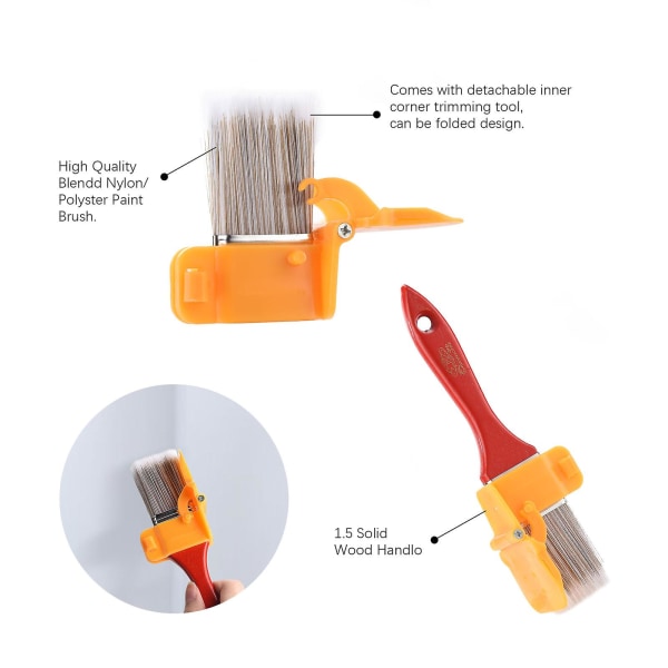 Pensel med håndtak kantverktøy for kanter og trim