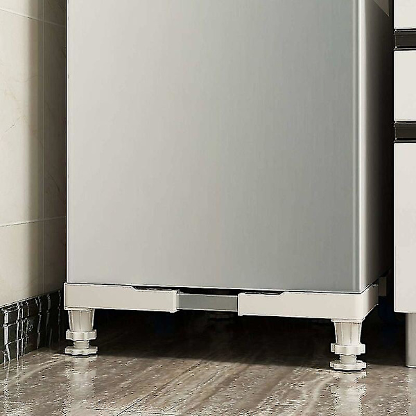 SRBTV-Tvättmaskinsställ, Tvättmaskinstorktumlare Kylskåpssockel, Justerbar Längd 41cm-64cm Höjd 9-12cm Stödlast 300kg Anti Vibration Anti N
