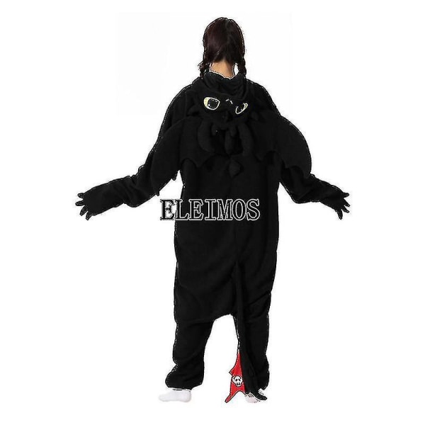 Kigurumi Onesie tegneserie tandløs pyjamas til voksne kvinder Mænd Dyrepyjamas Hjemmetøj Halloween Cosplay Fest kostume