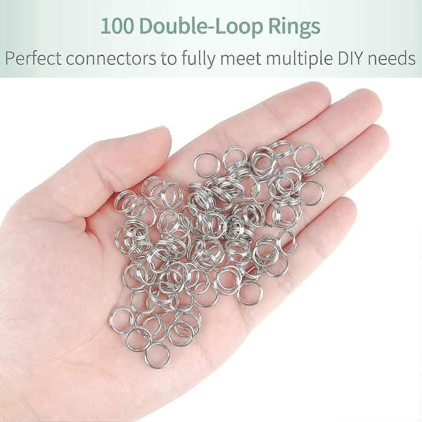 100 stk. 10 mm Mini Split Jump Rings - Smykkeforbindelser