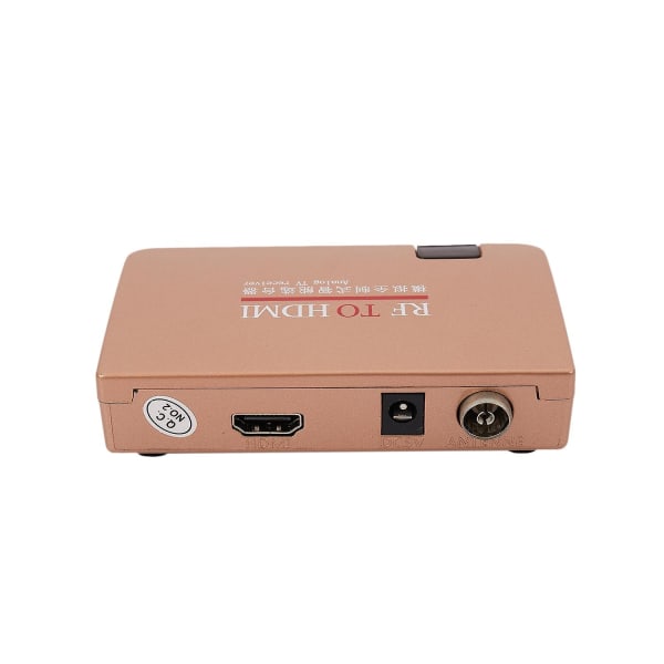 Rf till HDMI-omvandlare Adapter Analog Mottagare Analog Tv Box Digital Box Fjärrkontroll Eu Plug