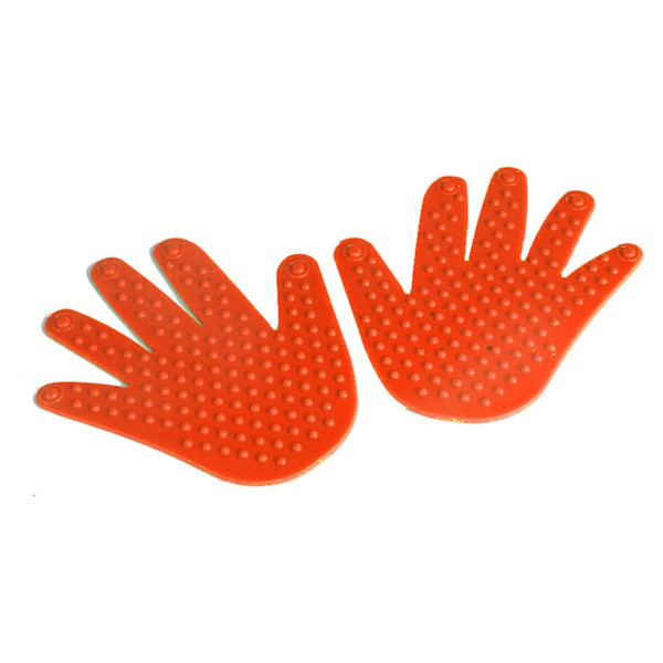 1 Par Handfötter Leksaker Bra Flexibilitet Halkfri Miljövänlig Slitstark Intressant Underhållning PVC Sensorisk Integration Träning Orange B