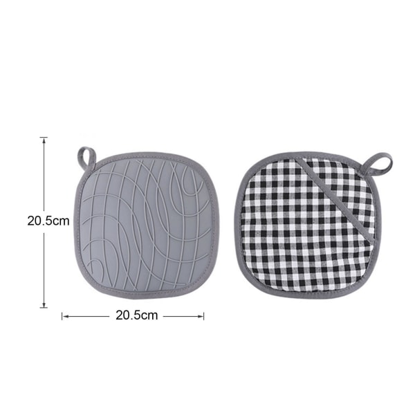 1/2 st Isoleringsdyna Silikongrythållare Halkfri Värmebeständig skyddsdyna med hängrep för hemköket Blue 1pc