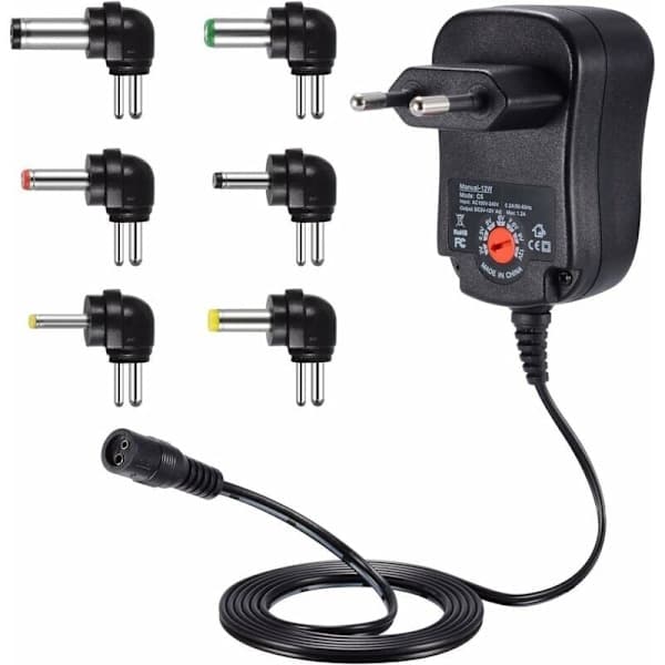 12W universaali verkkolaite 3V 4.5V 5V 6V 7.5V 9V ja 12V