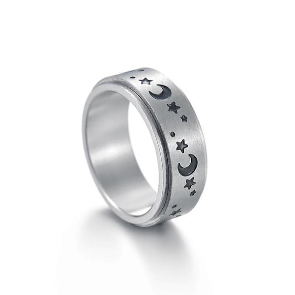 Angstring i rustfrit stål til kvinder og mænd, fidget spinner ring smykker 8