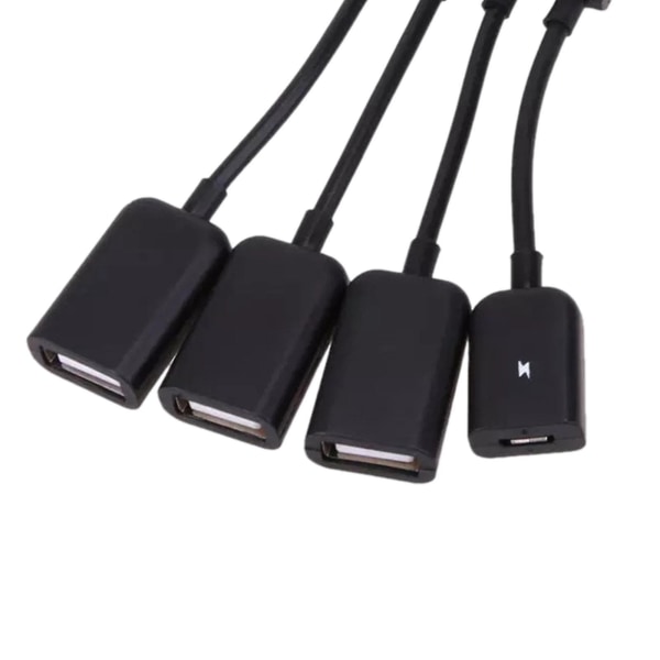 Typ C Till Micro Usb Fe Laddnings Värd Otg Hub Adapter Kabel 4in1 Ft
