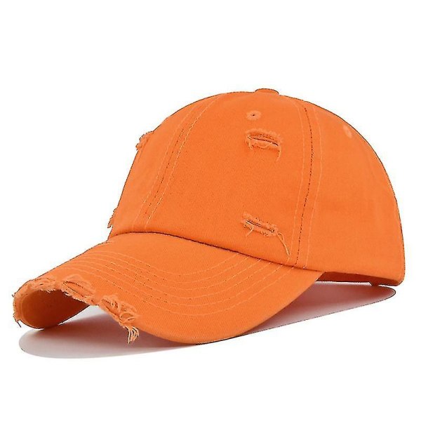 Herre Dame Baseball Cap Sommer Dame Sol Sport Visir Hat Hull Solhatt Peaked Cap Justerbar Orange