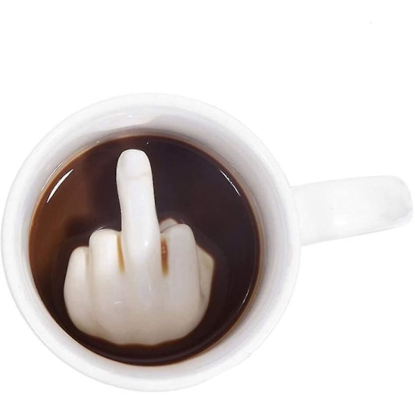 Up Yours Mug Finger Morsom keramisk kopp - morsom nyhet Uhøflig gave til den spesielle personen!