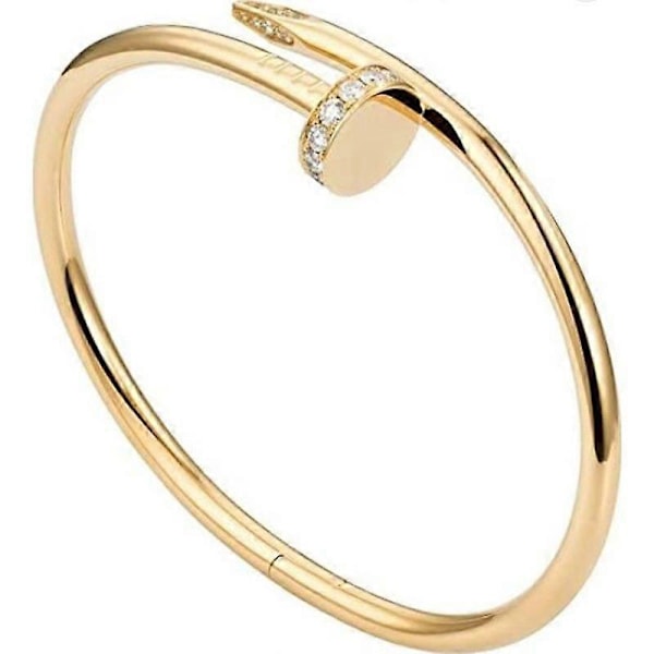 \"Dambangelarmband nagelarmband manschettarmband i rostfritt stål Guld och Silver 6cm diameter\"