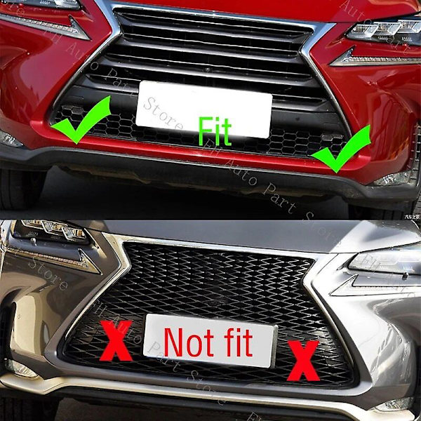 2 kpl Lexus Nx200 Nx200t Nx300h 2014 2015 2016 2017 Etupuskurin Alempi Ritilä Vetokoukku Kansi Luukku Perävaunun Veto Silmäkorkki