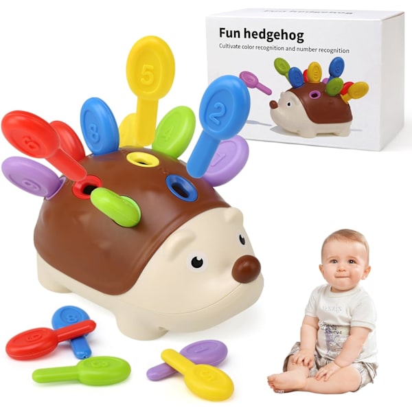 Baby Sensory Montessori Leksaker för 1-åringar, Igelkott Fint Motoriska Färdigheter Leksaker Sorteringsspel Utvecklingsaktivitetsleksaker Pedagogiska