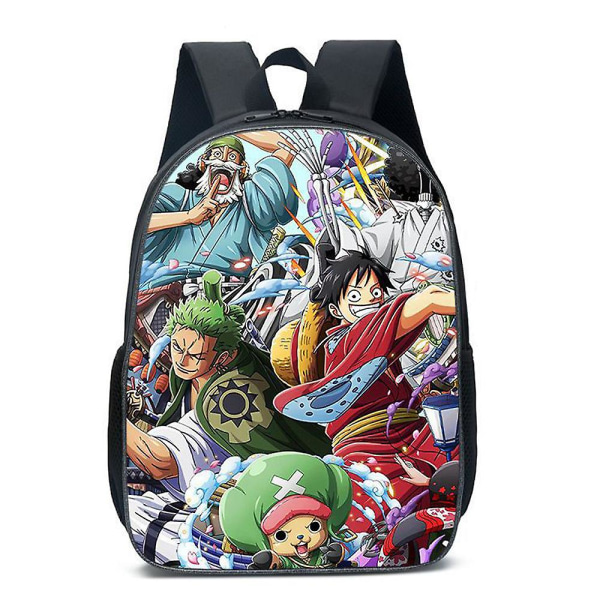 Anime One Piece Ryggsäck för Barn Pojkar Flickor Utomhus Resa Skolväska Dagryggsäck Axelväska Ryggsäck Presenter H