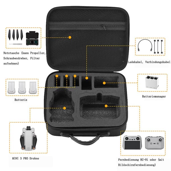 Mini 3 Pro Skall Dji Mini 3 Pro Tilbehør Vanntett hardt etui