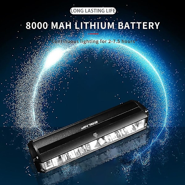 2024 Uusi 2600 lumenin maastopyörän valot edessä ja takana ladattava led-pyörän set
