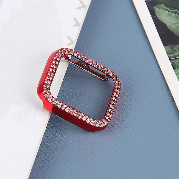 Strassdekor Hårt PC Anti-fall Klocka Skyddsfodral för Apple Watch Series 9/8/7 45mm