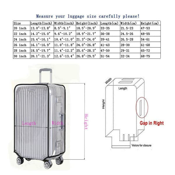 Bagasjebeskyttelse Koffertbeskyttelse Passer de fleste 28 \" (19.7 \"L x 12.