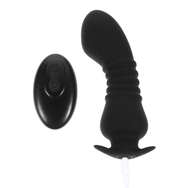 Fjärrstyrd analmassagerare Uppladdningsbar vibrationsplugg Vibrator Vuxenleksak