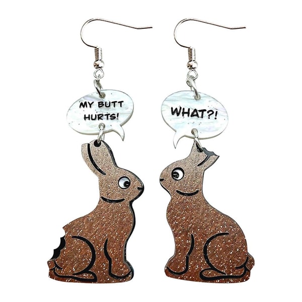 Påske øreringe Bunny øreringe Dangle Funny Talk Cute Rabbit Easter Bunnies kreative gaver