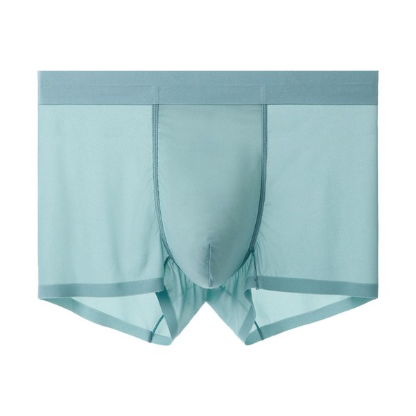 Herrunderkläder i issilke U konvex design Lågväxt boxershorts för vardagsbruk Light Green L