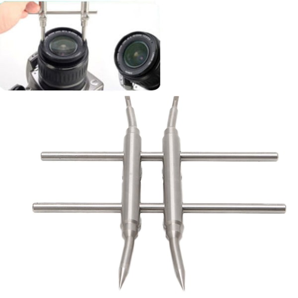 Nye skruenøgle kameralinse reparationssæt Rustfrit stål åbne værktøj til Dslr 25-130mm