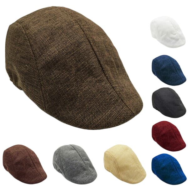 Golf Driving Hat Herre Flat Cap KHAKI