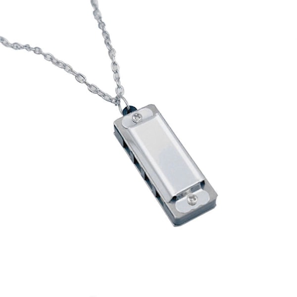 Mini Munspel Halsband 4 Hål 8 Toner Munspel Portabelt Musikinstrument för Barn och Nybörjare