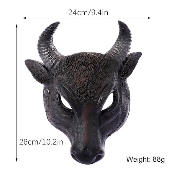 Påske Carnival Party Half Face Foam 3d Realistisk Bull Head Mask