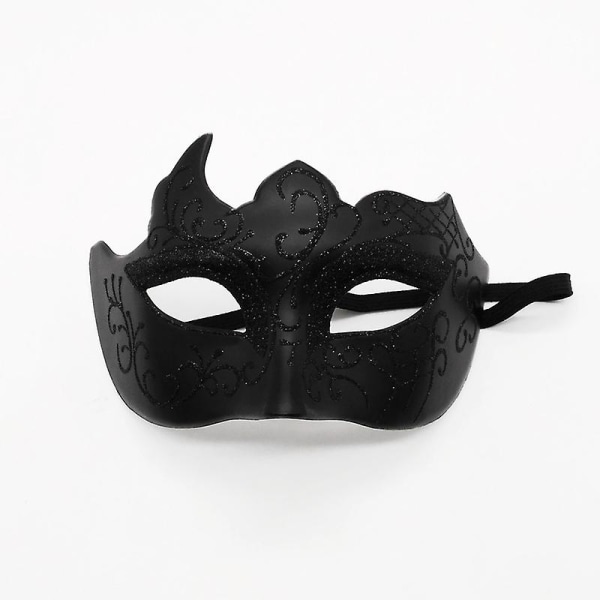 Naamiaisnaamio miehille Vintage Venetian Mardi Gras Halloween -joulujen naamarit (musta) (1 kpl)