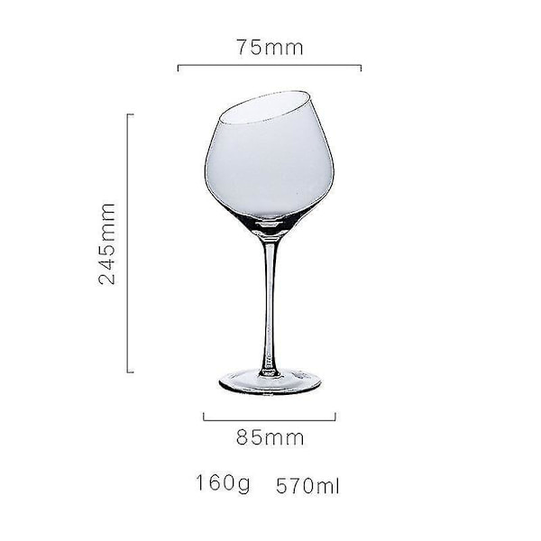 Kreativt Nordiskt Rödvins Champagneglas Blyfritt Glas 570ml Grey