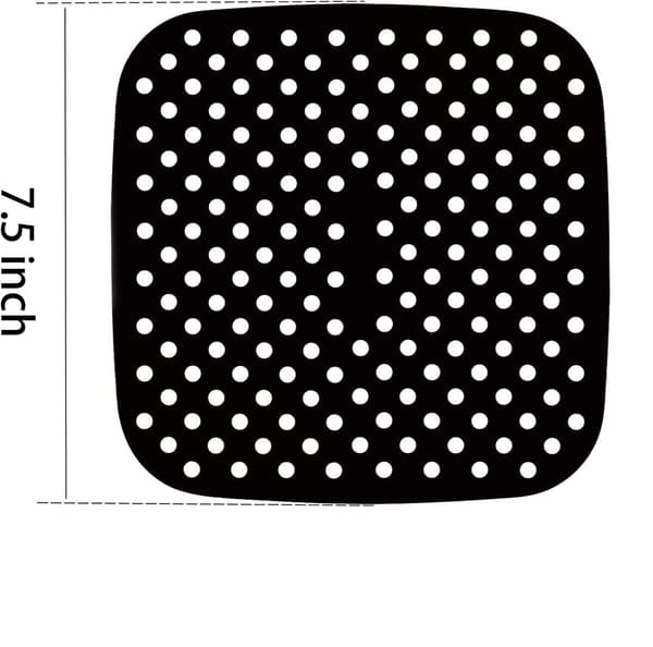 Silikonmatte for Airfryer, vanntett perforert bakepapir Silikon
