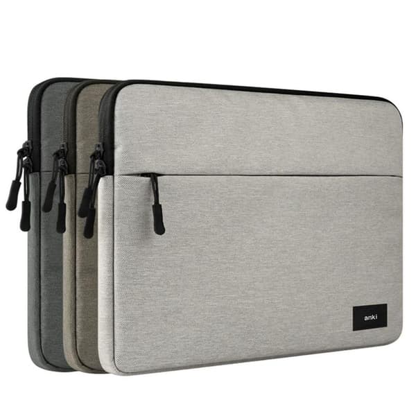 11-15,6 tommer taske med etui til bærbar computer, lysegrå Light Grey 15.6 inch