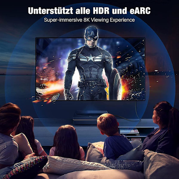 3m HDMI til HDMI Kabel 30AWG 8K/60Hz HDMI 2.1 Tilkoblingsledning for PS5 XBox TV Datamaskin Projektor