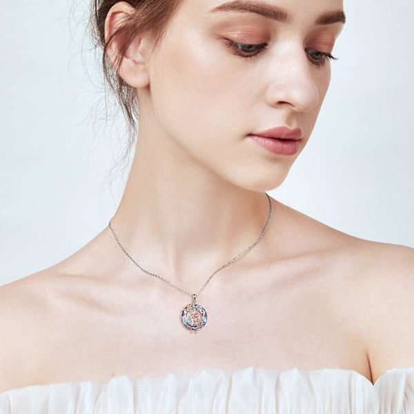 Systerpresenter från syster Sterling Silver Hjärthalsband Kvinnlig vänskaps smycke
