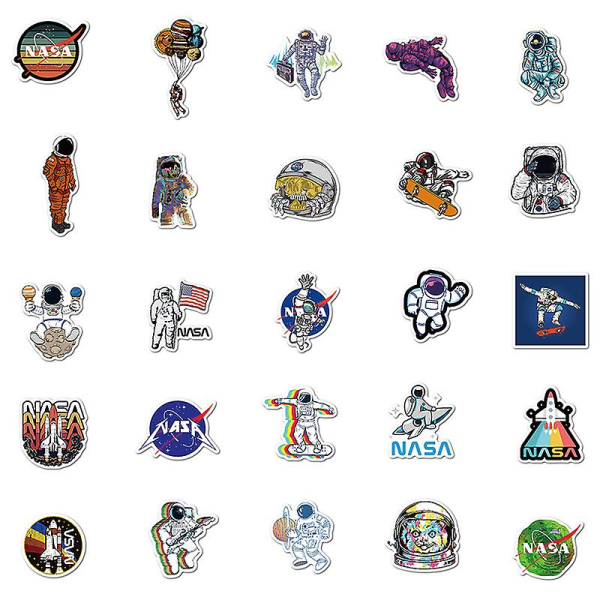 50 stk Space Astronaut Stickers For Skrivesaker Laptop Skateboard Pvc Stickers