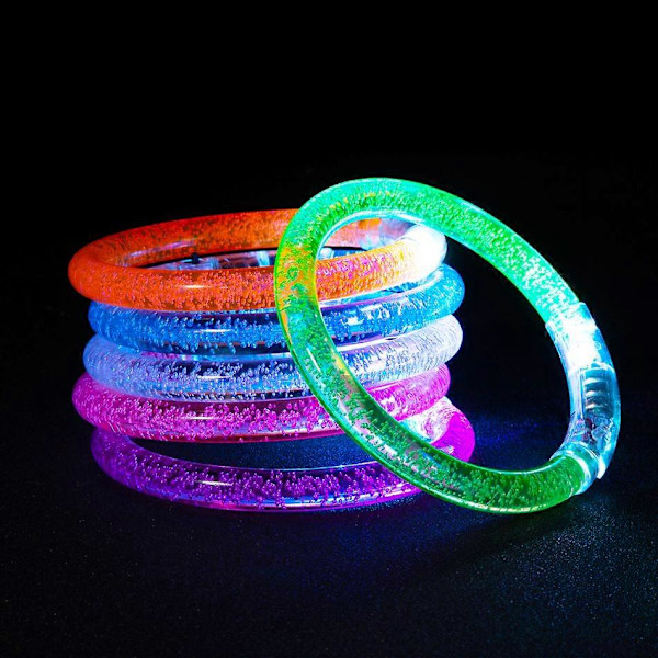10/15/30/50 stk. LED Armbånd Selvlysende Armring Lysende Armbånd Selvlysende Festartikler Neon Armbånd for Barn Voksne Mixed Colors 30Pcs