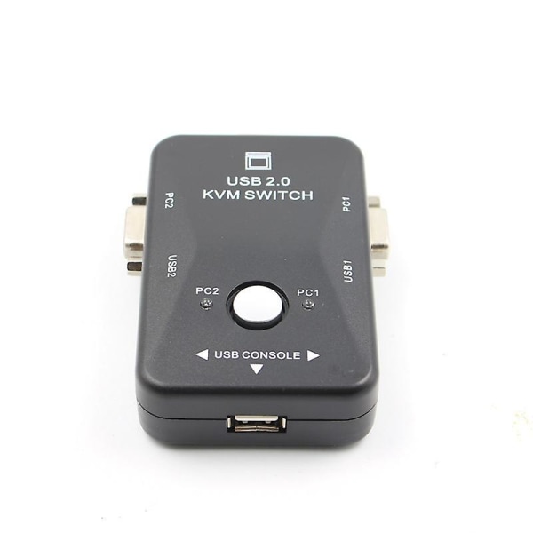 Kvm-kytkin 2 Porttia Vga-kytkin Usb 2.0 Kvm Hiirikytkin Näppäimistö 1920x1080 Laatikko Jakokytkin Vga S