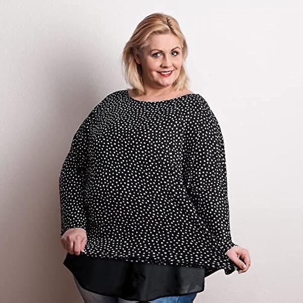 2 Pack Naisten paidan pidennykset, Minihame, Puserohame, Alushameen jatko-osa Fake Top Helm Shirt Minialhame Black XXL