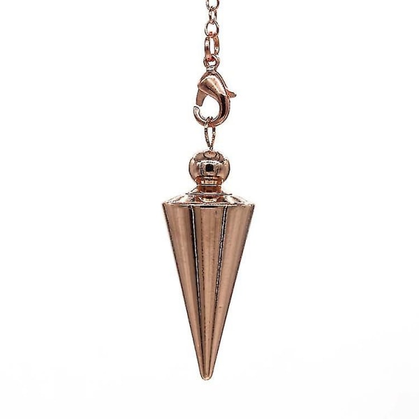 Kobber Spiritual Point Pendulum Til Divination Healing Dowsing Wicca Balancing Pointed Cone Pendel Pendel rose gold