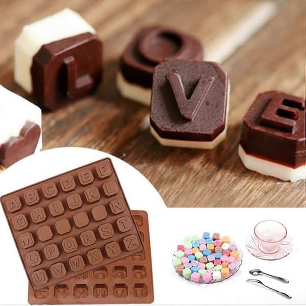 2 x Bageform Non-stick Bred Anvendelse Silikone Køkken Chokoladeform til Gaver
