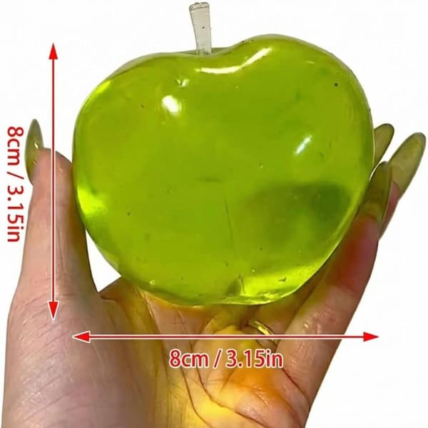 Grøn Æble Squishy Klar Squishy Stressaflaster Angstlindring Kontorskolelegetøj til Børn og Voksne (Grøn)