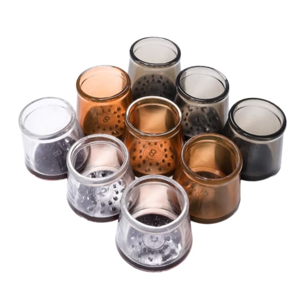 INF Møbeltasser / beskyttelse for møbelben 16-pakning Transparent+Brun S