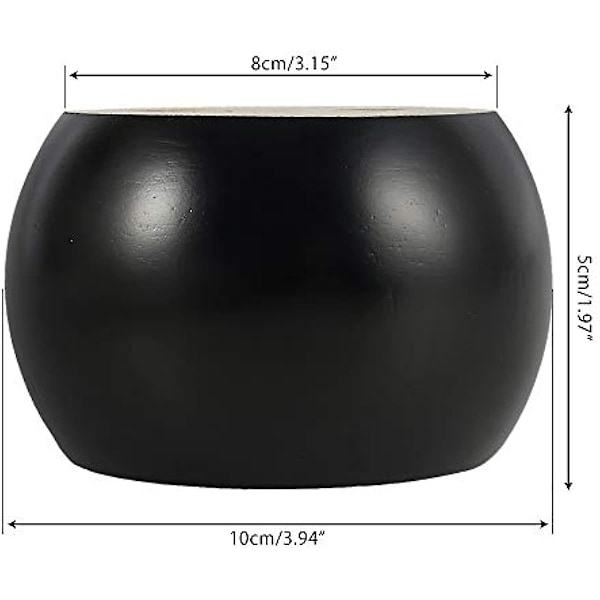 4 st Möbelben 50 mm Höga Soffa Ben Eucalyptus Runda Bun Möbelfötter Ersättningsben För Soffa Säng Fåtölj Skåp (svart)