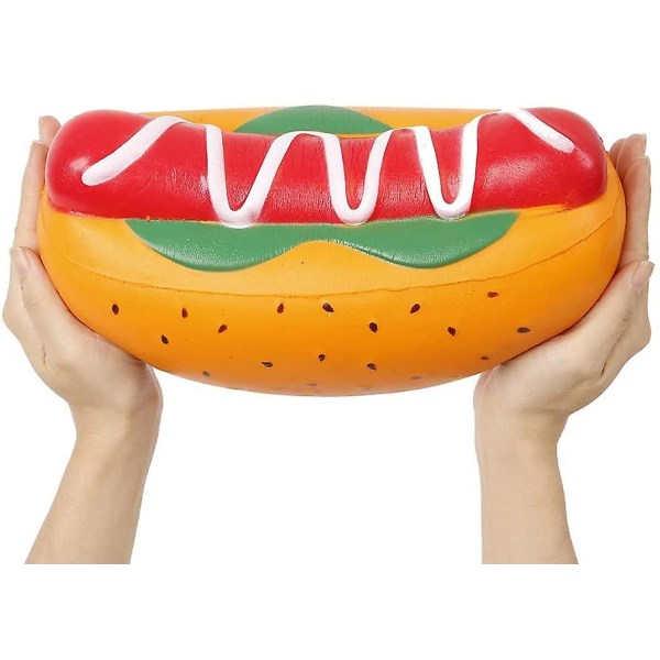 10,5 Inchessquishies Hot Dog Kawaii Doftande Mjuk Långsamt stigande Giant Squeeze Food