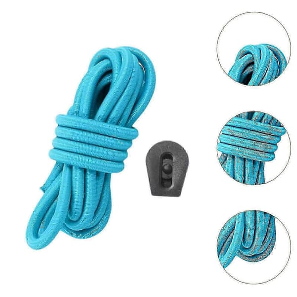 Elastisk Bungee Shock Cord Robust Vandsport med Justerbart Skridsikkert Spænde Rød Blue